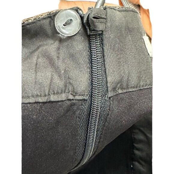 H&M Metallic Gold A Line Mini Skirt Size 6 Fall Fashion Office Casual - Picture 6 of 9